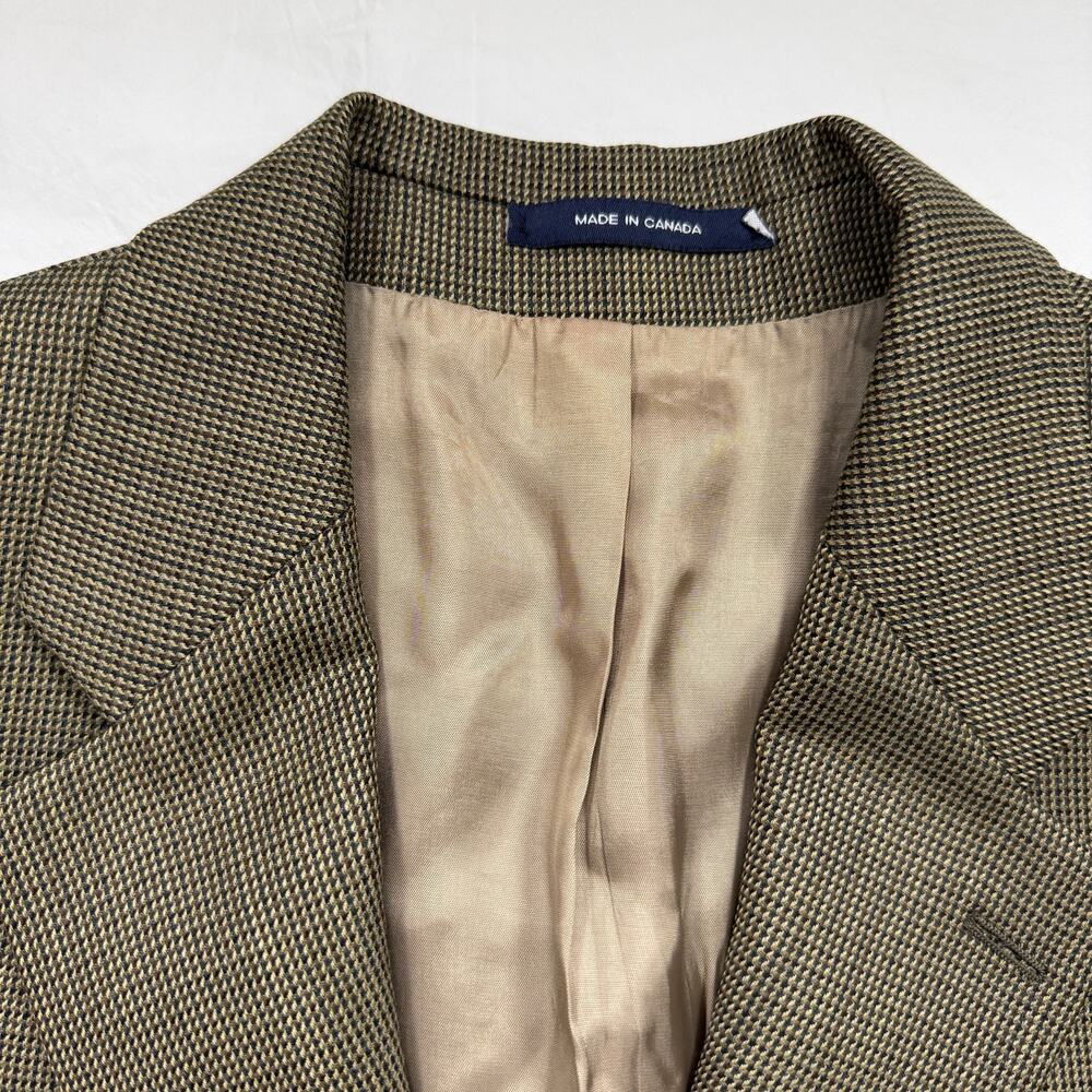 Vintage Lauren Ralph Lauren Wool Houndstooth Jacket Size 44R, Brown/Black, EUC - Picture 7 of 7